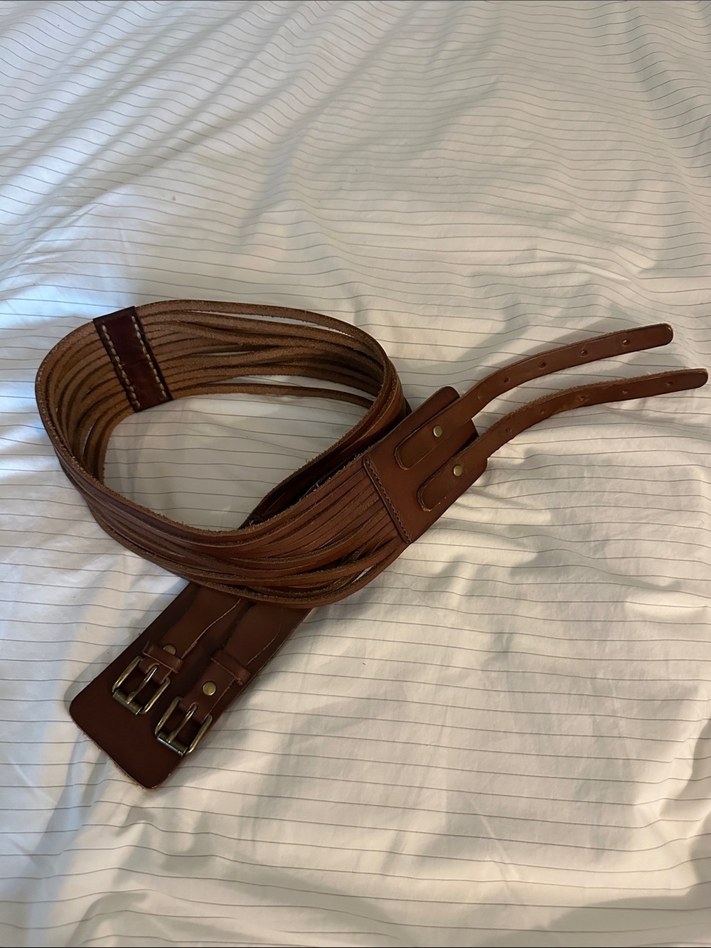 J. Crew - Genuine Leather Belt with 2 Buckles Brown - M